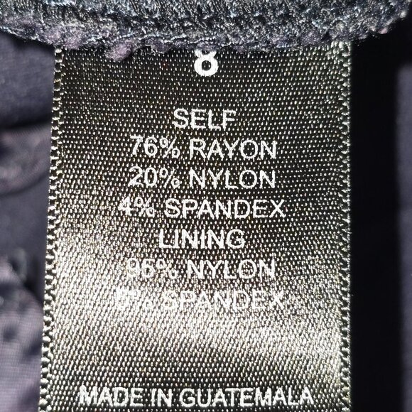 VISION 155 NAVY PANT WOMENS STRAIGHT LEG ANKLE LENGTH SIZE 8 - Picture 5 of 6